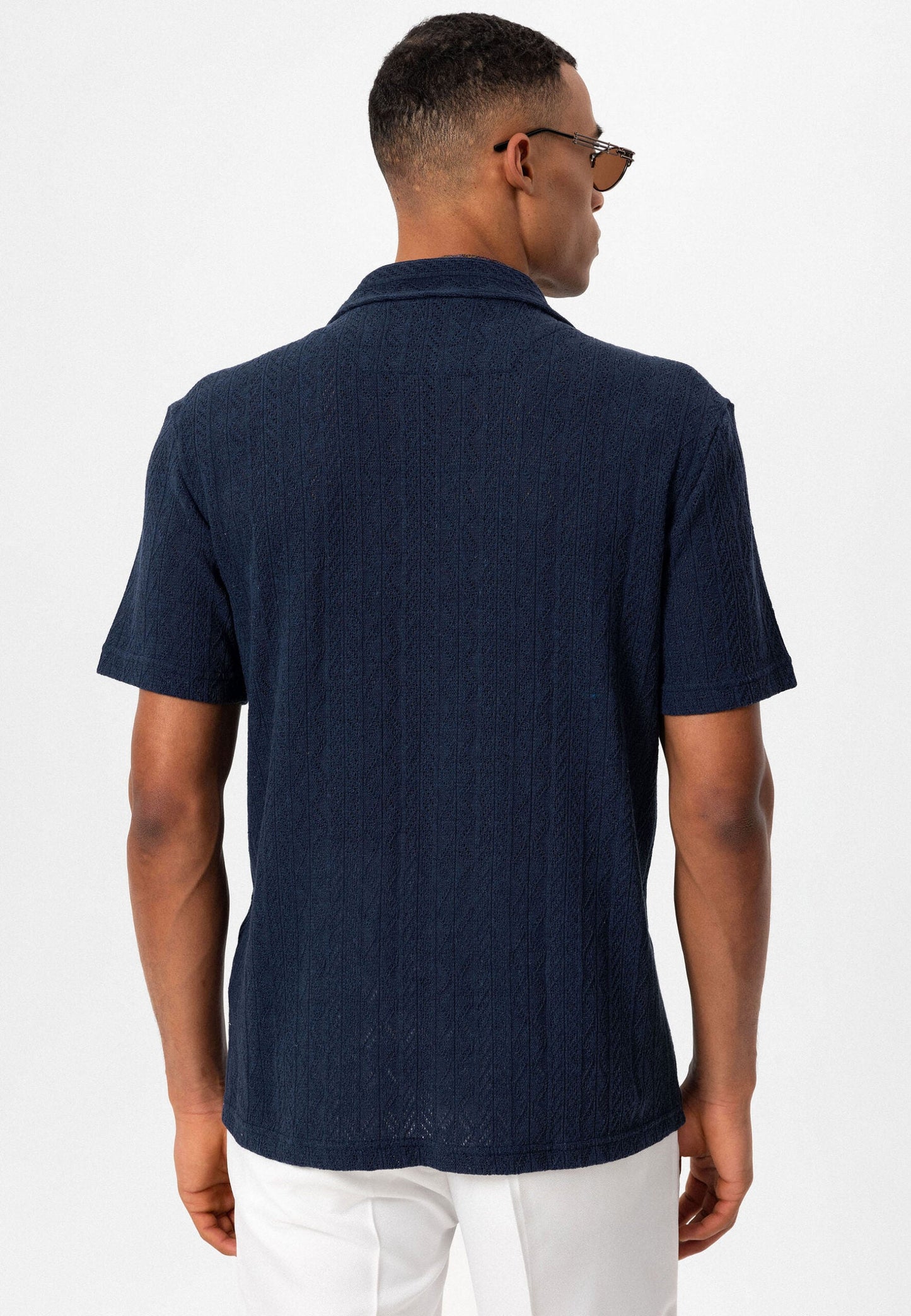 Gemustertes Hemd – Blau