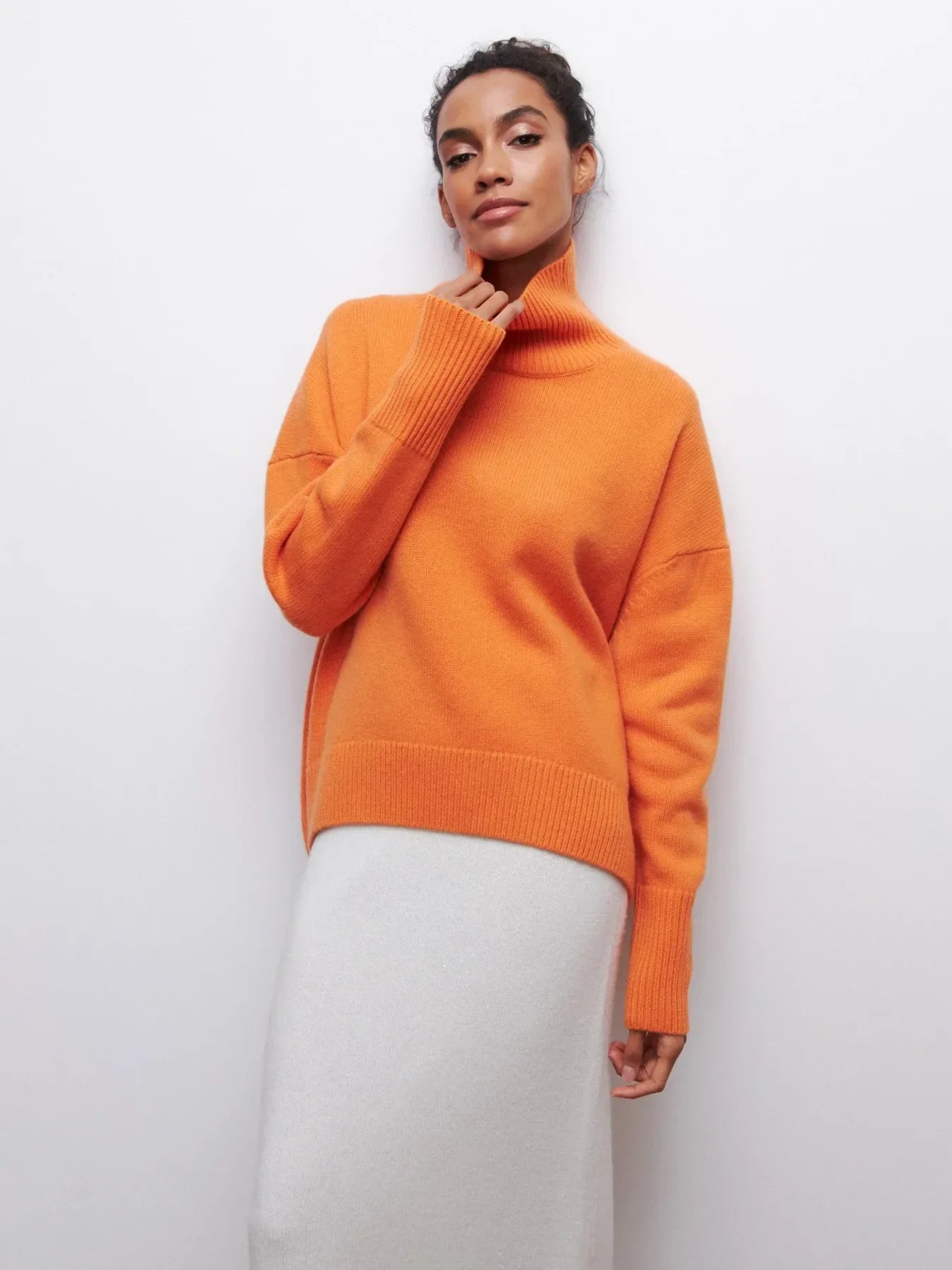 Pullover mit hohem Kragen