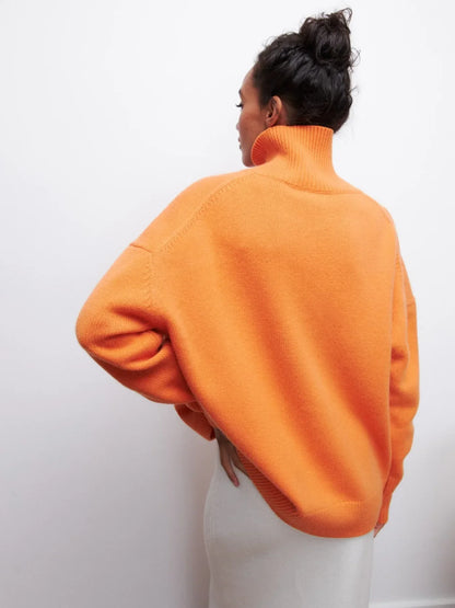 Pullover mit hohem Kragen