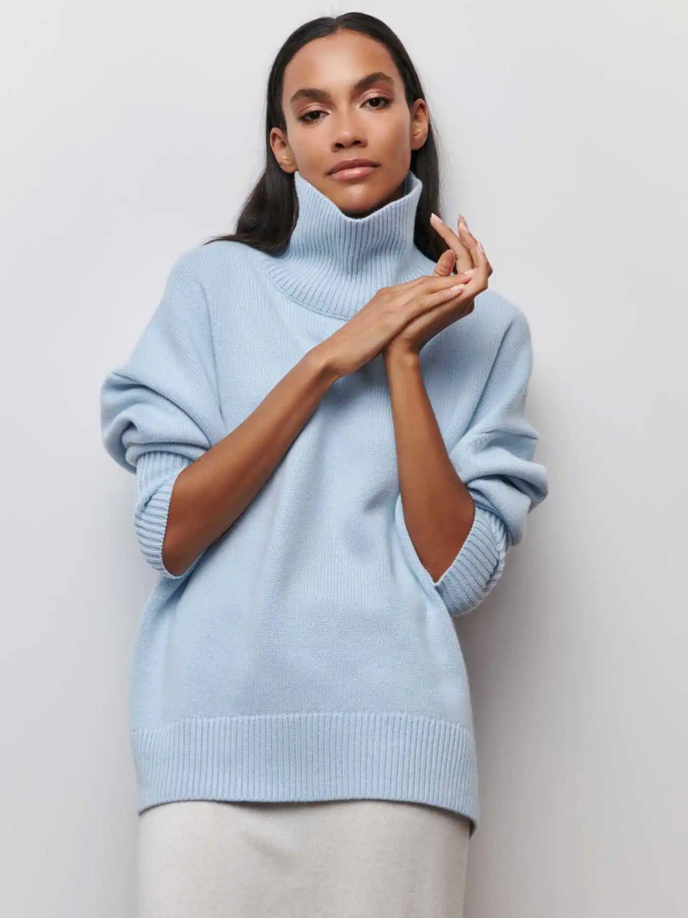Pullover mit hohem Kragen