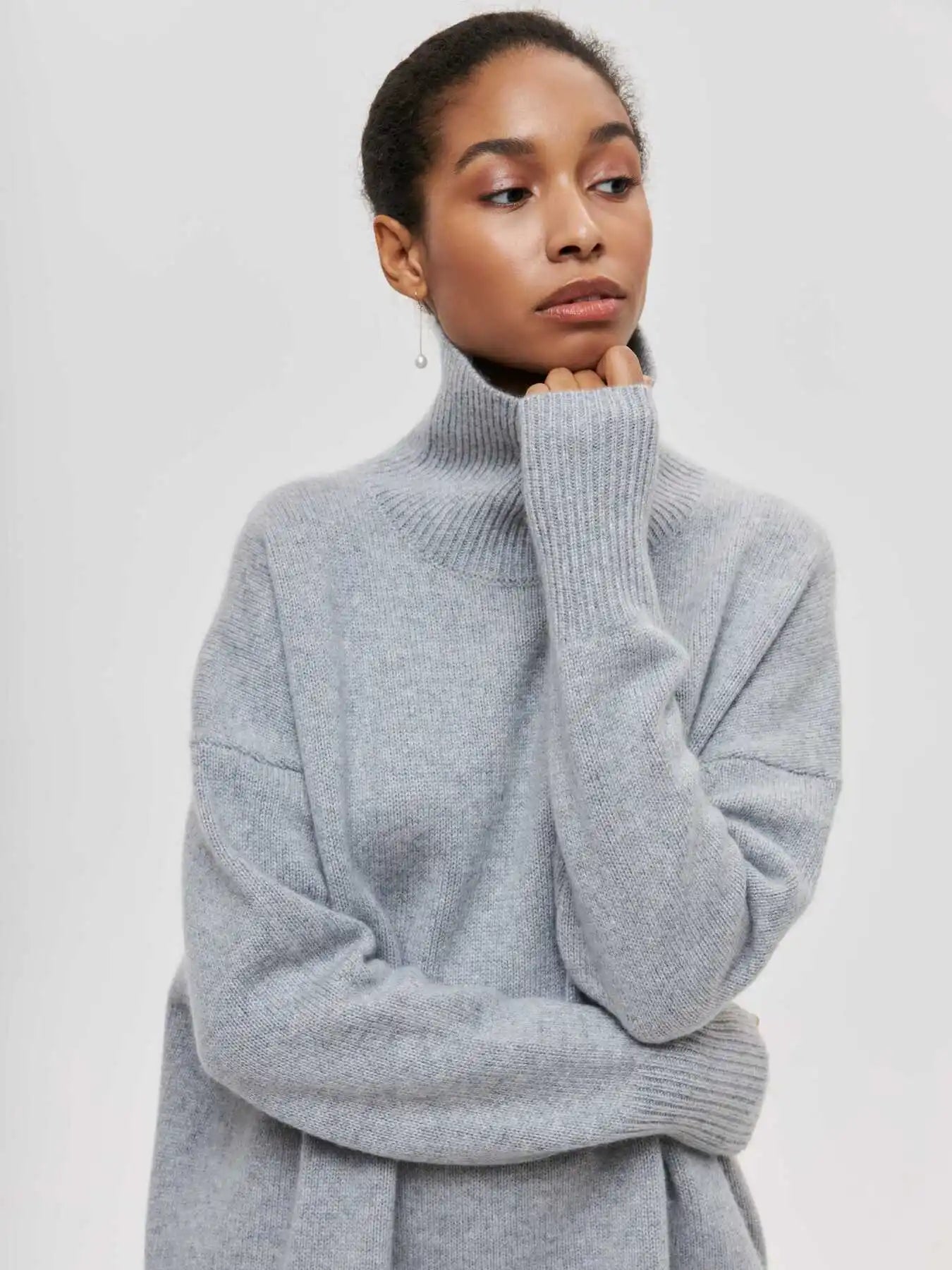 Pullover mit hohem Kragen