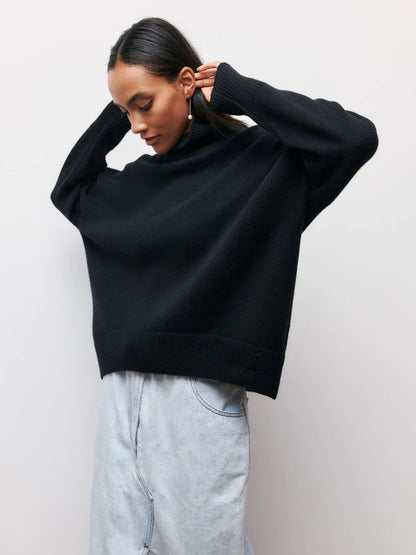 Pullover mit hohem Kragen