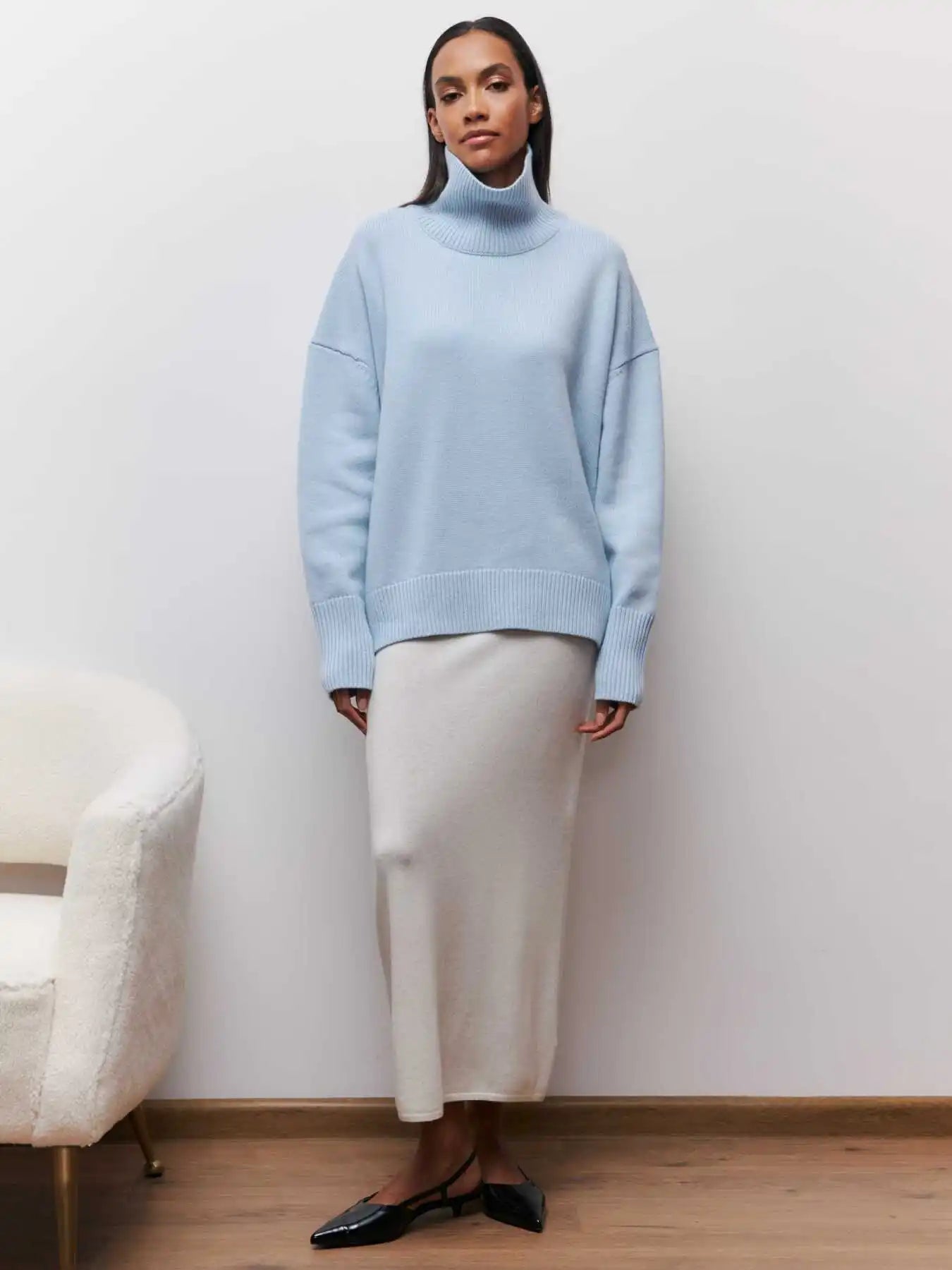 Pullover mit hohem Kragen