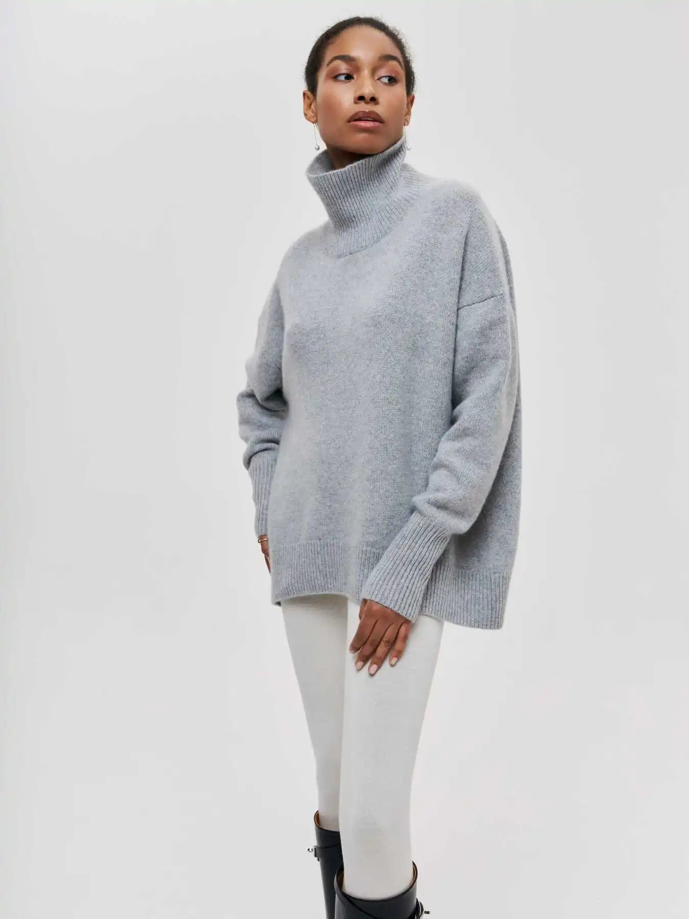 Pullover mit hohem Kragen