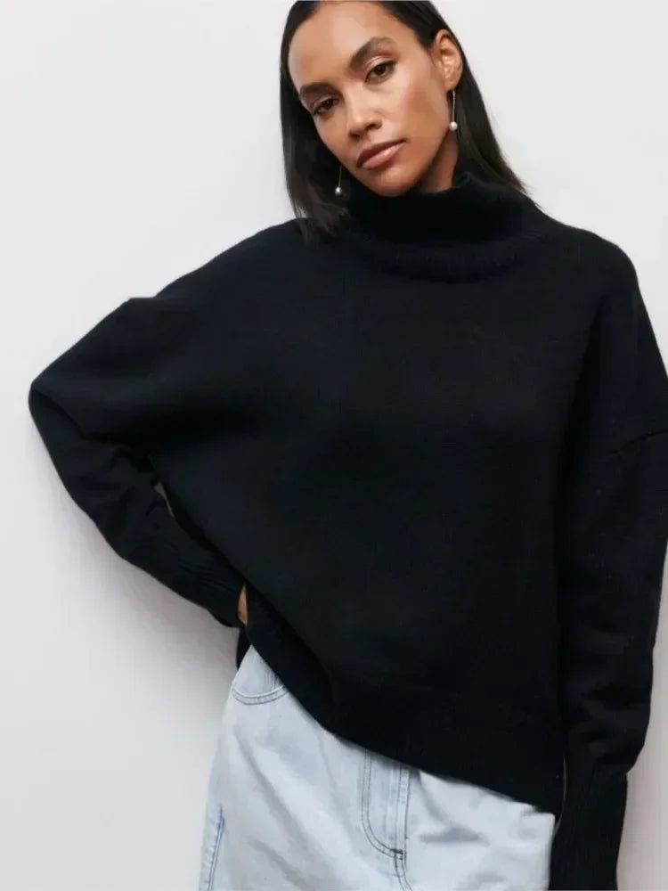 Pullover mit hohem Kragen