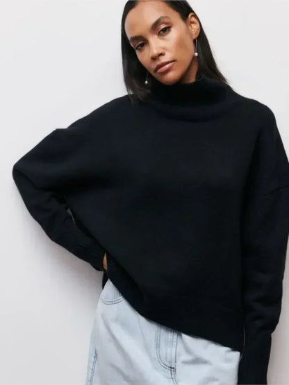 Pullover mit hohem Kragen